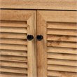 Baxton Studio Coolidge Oak Brown Finished Wood 1-Drawer Shoe Storage Cabinet