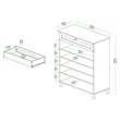 Baxton Studio Coolidge Oak Brown Finished Wood 5-Shelf Shoe Storage Cabinet