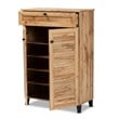 Baxton Studio Coolidge Oak Brown Finished Wood 5-Shelf Shoe Storage Cabinet