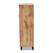 Baxton Studio Coolidge Oak Brown Finished Wood 5-Shelf Shoe Storage Cabinet