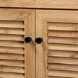 Baxton Studio Coolidge Oak Brown Finished Wood 5-Shelf Shoe Storage Cabinet