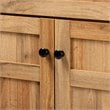 Baxton Studio Glidden Oak Brown Finished Wood 1-Drawer Shoe Storage Cabinet