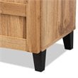 Baxton Studio Glidden Oak Brown Finished Wood 1-Drawer Shoe Storage Cabinet