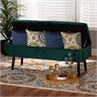 Baxton Studio Caine Green and Dark Brown Finished Wood Storage Bench