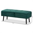 Baxton Studio Caine Green and Dark Brown Finished Wood Storage Bench