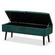 Baxton Studio Caine Green and Dark Brown Finished Wood Storage Bench