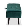 Baxton Studio Caine Green and Dark Brown Finished Wood Storage Bench