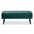 Baxton Studio Caine Green and Dark Brown Finished Wood Storage Bench