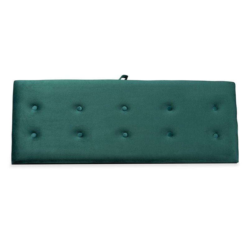 Baxton Studio Caine Green and Dark Brown Finished Wood Storage Bench
