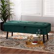 Baxton Studio Caine Green and Dark Brown Finished Wood Storage Bench