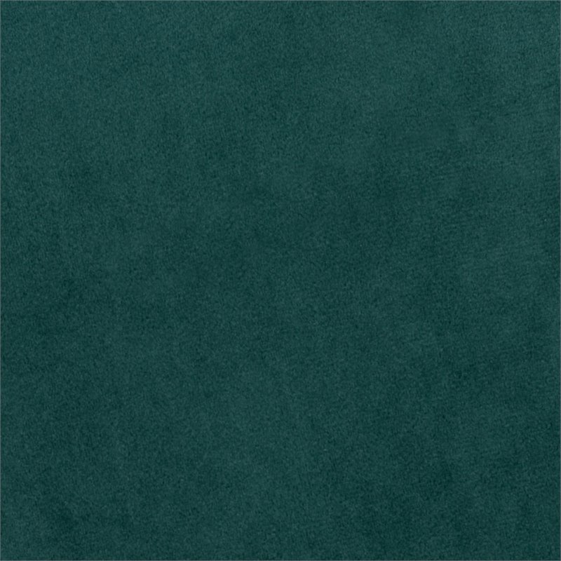 Baxton Studio Thurman Green Velvet and Gold Finished Metal Ottoman