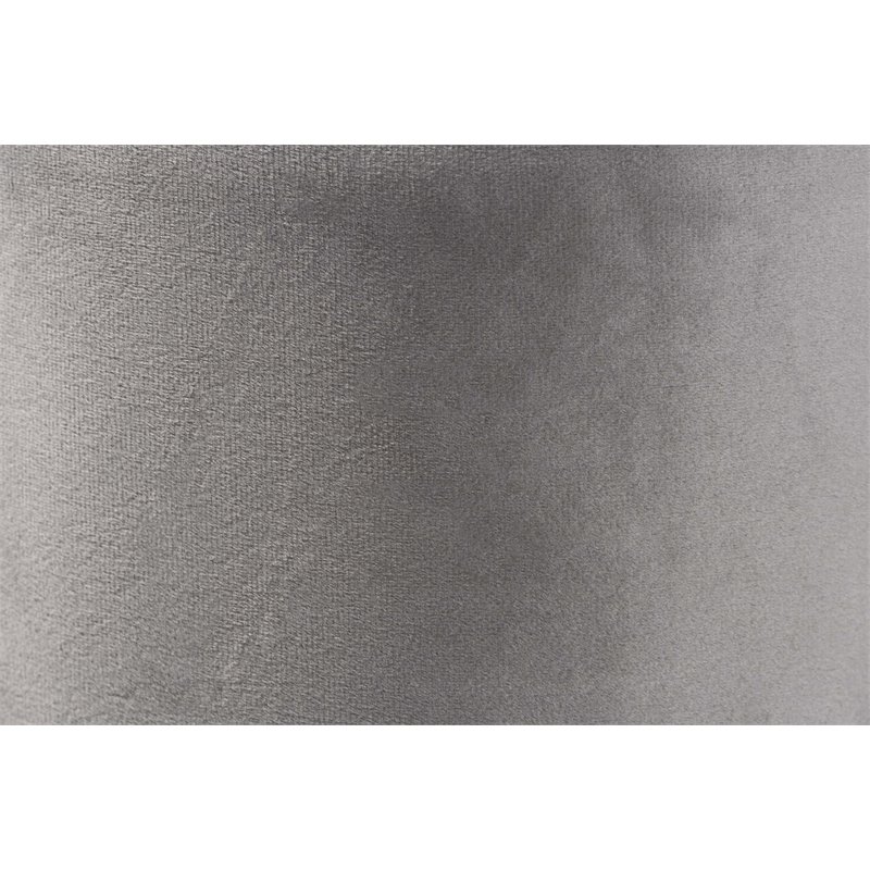 Baxton Studio Thurman Grey Velvet and Gold Finished Metal Ottoman