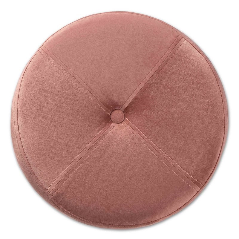 Baxton Studio Malina Pink Velvet and Gold Finished Metal Storage Ottoman