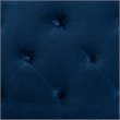 Baxton Studio Leone Navy Blue Velvet Fabric Upholstered Queen Size Headboard
