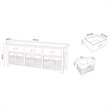 Baxton Studio Mabyn Light Gray Finished Wood 3-Drawer Storage Bench