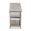 Baxton Studio Mabyn Light Gray Finished Wood 3-Drawer Storage Bench