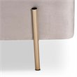 Baxton Studio Rockwell Grey Velvet and Gold Finished Metal Storage Bench