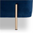 Baxton Studio Rockwell Navy Blue Velvet and Gold Finished Metal Storage Bench