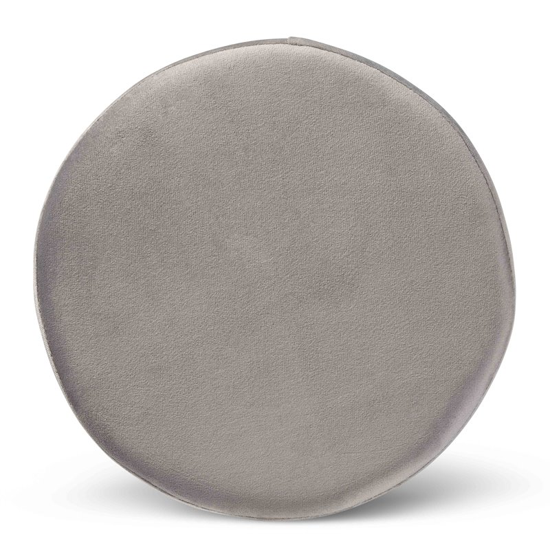 Baxton Studio Chaela Gray Velvet and Gold Finished Metal Ottoman