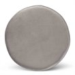 Baxton Studio Chaela Gray Velvet and Gold Finished Metal Ottoman