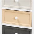 Baxton Studio Adonis Multi-Colored Wood 3-Drawer Storage Unit with Basket