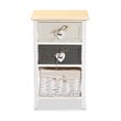 Baxton Studio Diella Multi-Colored Wood 2-Drawer Storage Unit with Basket