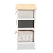 Baxton Studio Diella Multi-Colored Wood 2-Drawer Storage Unit with Basket