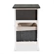 Baxton Studio Shadell Grey and White Finished Wood 1-Drawer Storage Unit