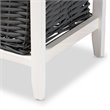 Baxton Studio Shadell Grey and White Finished Wood 1-Drawer Storage Unit