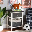 Baxton Studio Shadell Grey and White Finished Wood 1-Drawer Storage Unit
