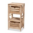 Baxton Studio Mandell Natural Brown Finished Wood 2-Drawer Storage Unit