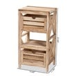 Baxton Studio Mandell Natural Brown Finished Wood 2-Drawer Storage Unit