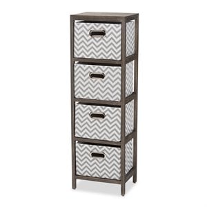 baxton studio jorah grey and white greywashed wood 4-basket tallboy storage unit