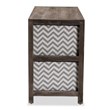 Baxton Studio Jorah Grey and White Greywashed Wood 4-Basket Storage Unit