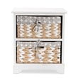 Baxton Studio Rianne White Finished Wood 2-Basket Storage Unit