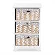 Baxton Studio Rianne White Finished Wood 3-Basket Storage Unit