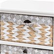 Baxton Studio Rianne White Finished Wood 3-Basket Storage Unit