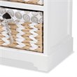 Baxton Studio Rianne White Finished Wood 3-Basket Storage Unit