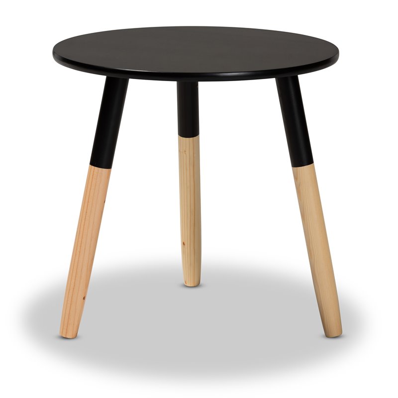 Baxton Studio Obert Two-Tone Black and Oak Brown Finished Wood Coffee Table