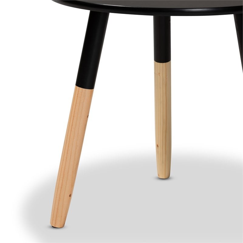 Baxton Studio Obert Two-Tone Black and Oak Brown Finished Wood Coffee Table