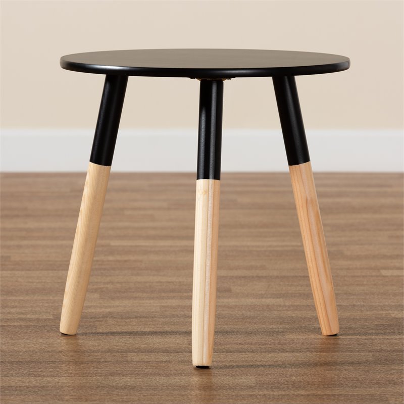 Baxton Studio Obert Two-Tone Black and Oak Brown Finished Wood Coffee Table