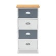Baxton Studio Calandra Oak Brown and Multi-Colored Wood 4-Drawer Storage Unit