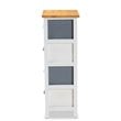 Baxton Studio Calandra Oak Brown and Multi-Colored Wood 4-Drawer Storage Unit