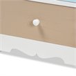 Baxton Studio Kalila White and Multi-Colored Finished Wood 3-Drawer End Table