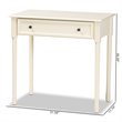 Baxton Studio Mahler White Finished Wood 1-Drawer Console Table