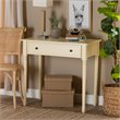 Baxton Studio Mahler White Finished Wood 1-Drawer Console Table
