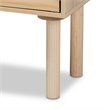 Baxton Studio Maclean Rattan and Brown Finished Wood 2-Door Sideboard Buffet
