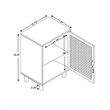 Baxton Studio Maclean Rattan and Natural Brown Finished Wood 1-Door End Table