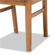 Baxton Studio Idris Black and Oak brown 2-Piece Rattan Wood Dining Chair Set