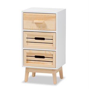 baxton studio kalida white and oak brown finished wood 3-drawer storage cabinet